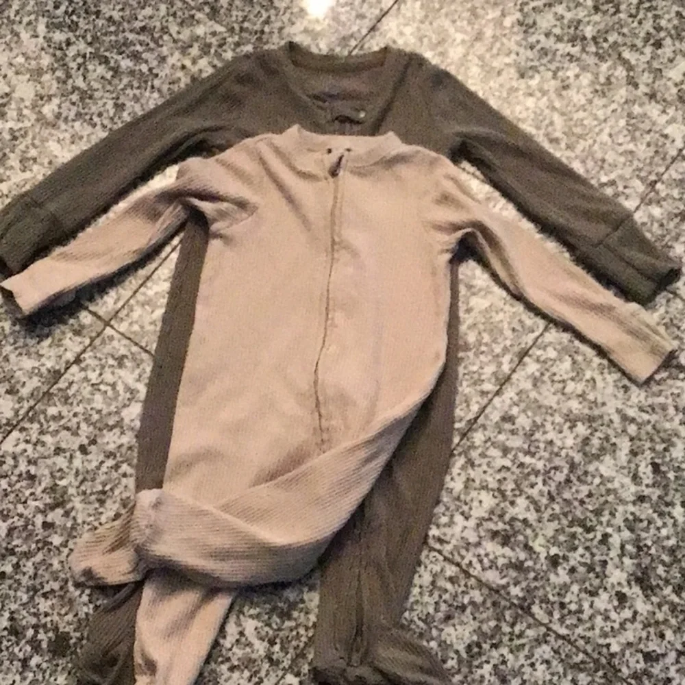 Ribbed Zip-Front kids one-piece pajamas